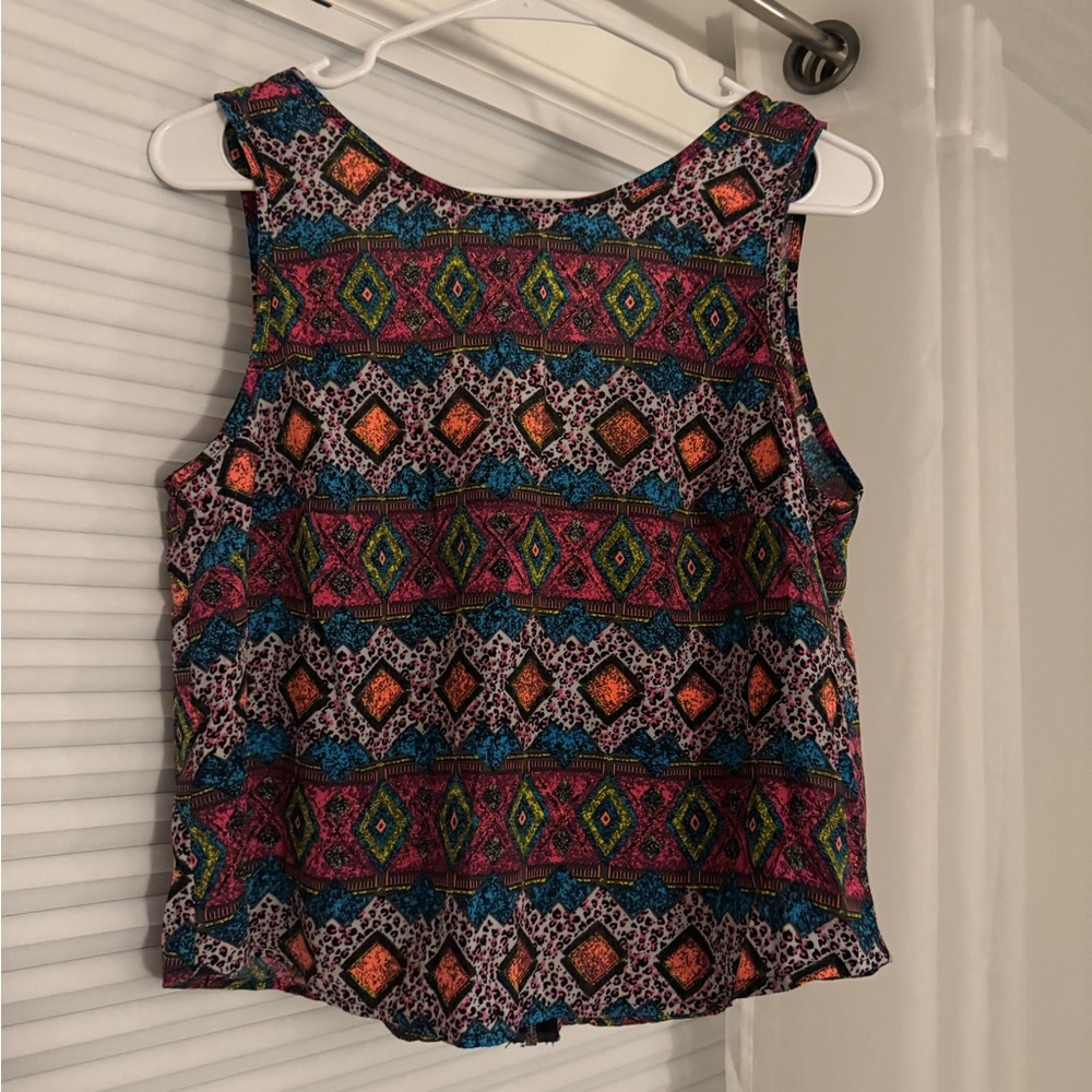 Lush Multicolor Geometric Tank Top